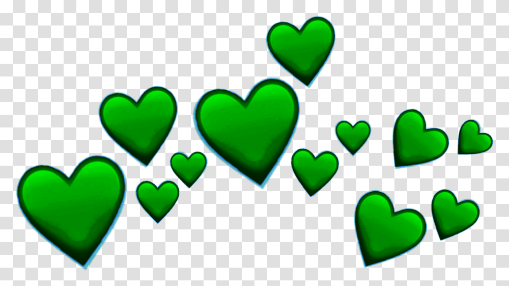Green Heart Crown Greenheart Greenheartcrow Purple Heart Emoji Crown, Text, Interior Design, Indoors, Label Transparent Png