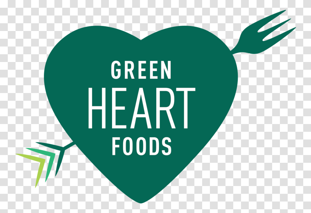 Green Heart Foods Green At Heart Logo, Plectrum, Text, Path Transparent Png