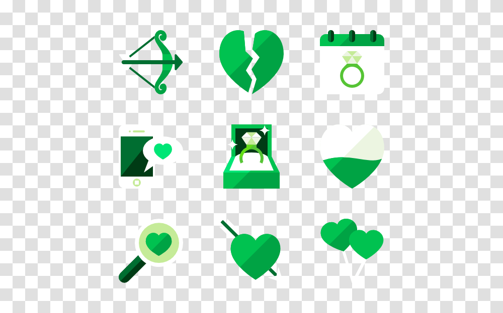 Green Heart Icon Packs, Plectrum, Recycling Symbol, Land Transparent Png