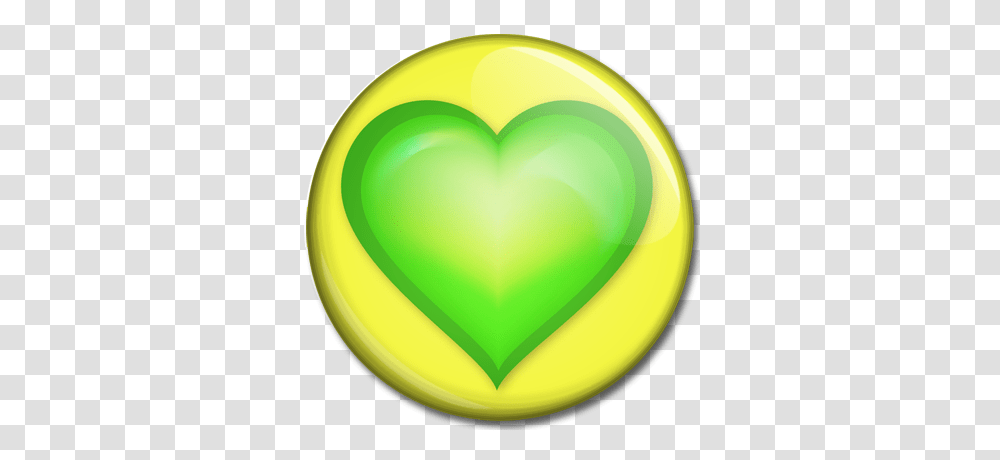 Green Heart On Yellow Background, Plant, Food, Ball, Fruit Transparent Png