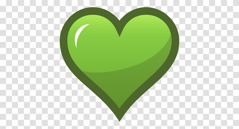 Green Heart With Thick Brown Border Vector Graphics Public, Tennis Ball, Sport, Sports, Pillow Transparent Png