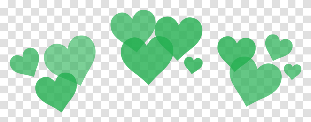Green Hearts Graphic Black And White Black Heart Crown Green Heart Crown, Symbol, Hand, Text Transparent Png
