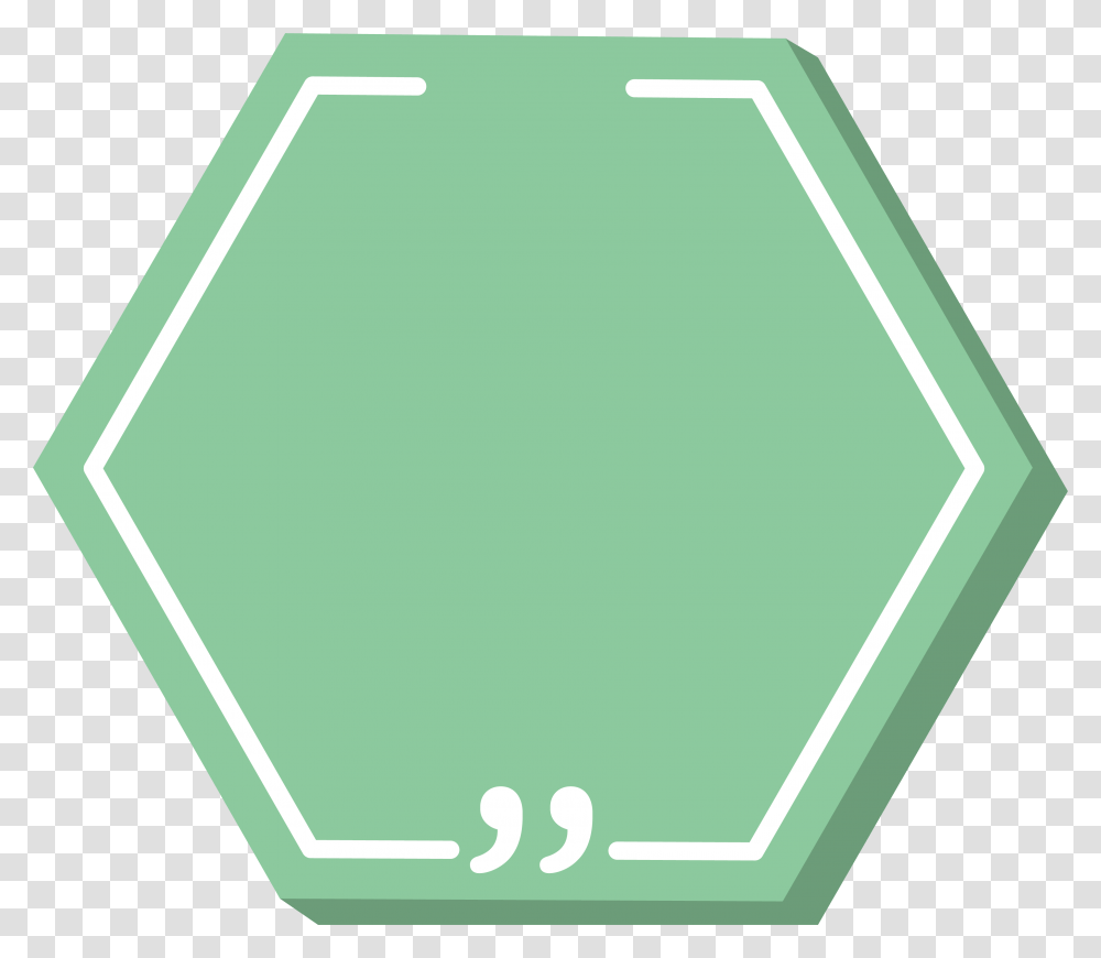 Green Hexagon, Label, Word Transparent Png