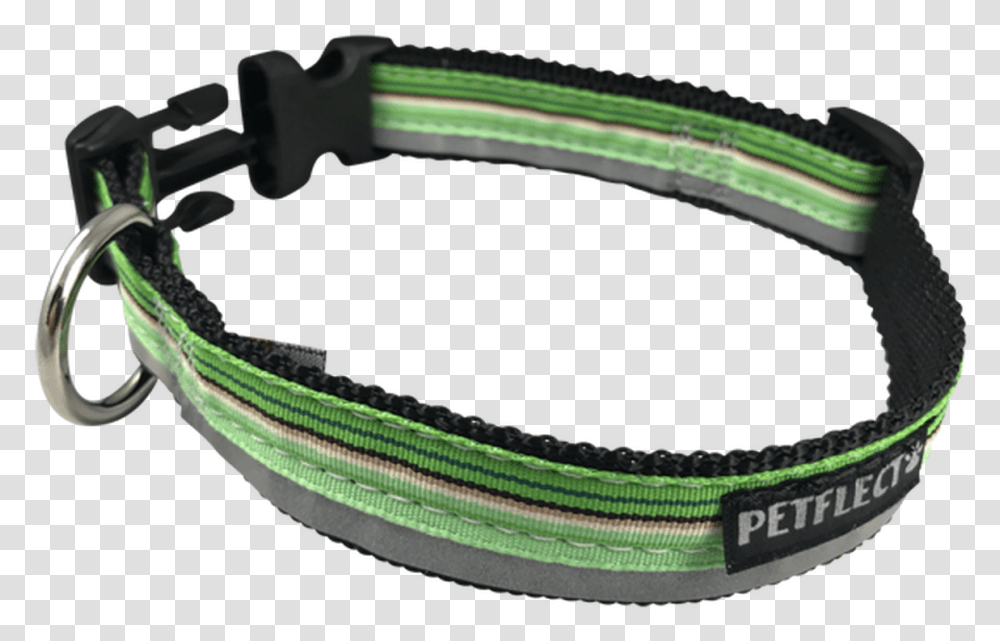 Green Horizontally Striped Dog Collar Bracelet, Accessories, Accessory, Strap, Belt Transparent Png