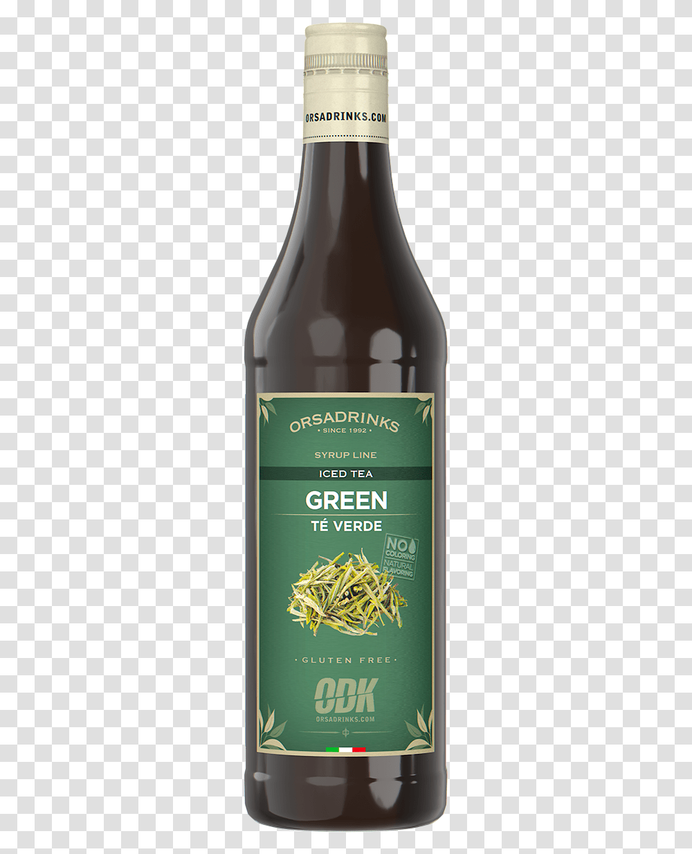 Green Iced Tea Bergamot Syrup, Alcohol, Beverage, Drink, Bottle Transparent Png