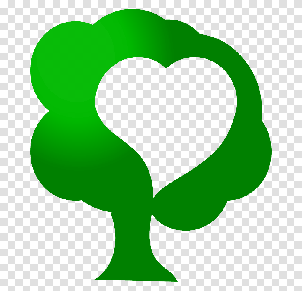 Green Icon Tree Heart Love Save Environment Save The Trees Clip Art, Logo, Trademark, Light Transparent Png