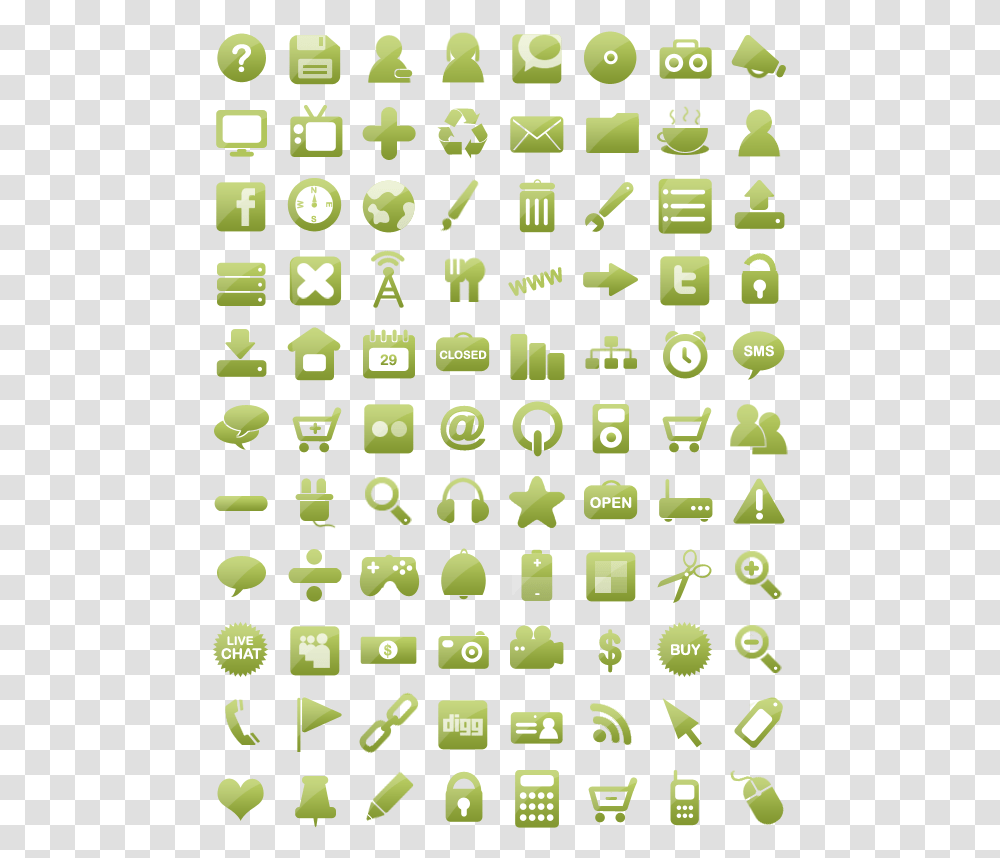 Green Icons, Computer Keyboard, Number Transparent Png