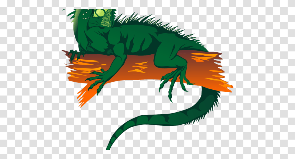 Green Iguana Clipart Lizard Rainforest Animals Cartoon Iguana, Reptile, Dinosaur Transparent Png