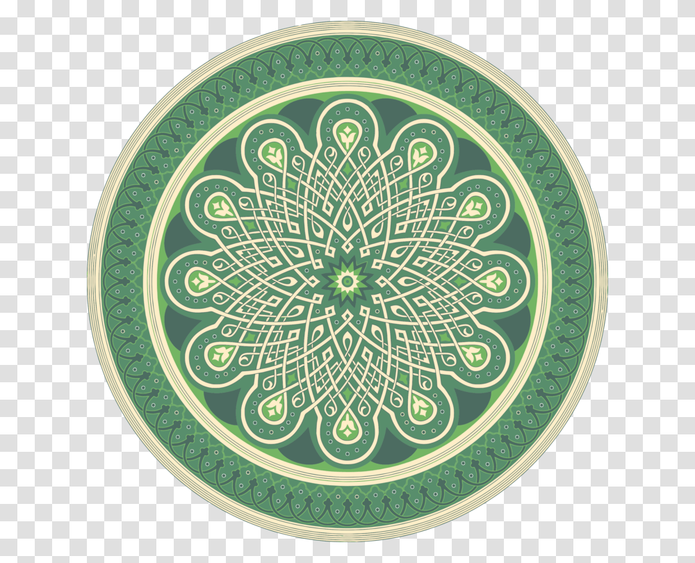 Green Islamic Pattern, Pottery, Porcelain, Dish Transparent Png