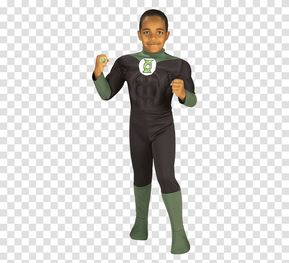 Green Lantern Costume, Person, Sleeve, Suit Transparent Png