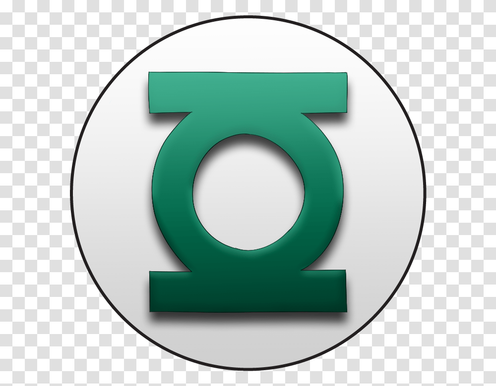 Green Lantern From Back Circle, Number, Symbol, Text Transparent Png