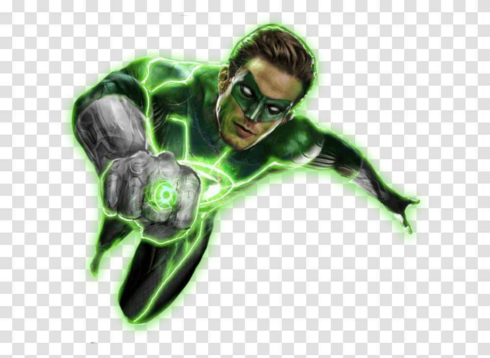 Green Lantern Green Lantern White Background, Person, Light, Hand, Alien Transparent Png