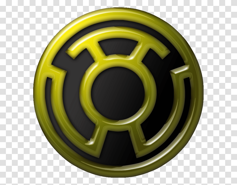 Green Lantern Symbol Yellow Lantern Corp Yellow Sinestro Corps Logo, Trademark, Helmet, Clothing, Apparel Transparent Png