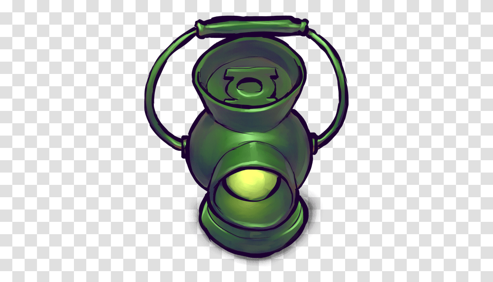 Green Lantern Watercolor Icon Green Lantern Icon, Trophy, Robot, Jar Transparent Png