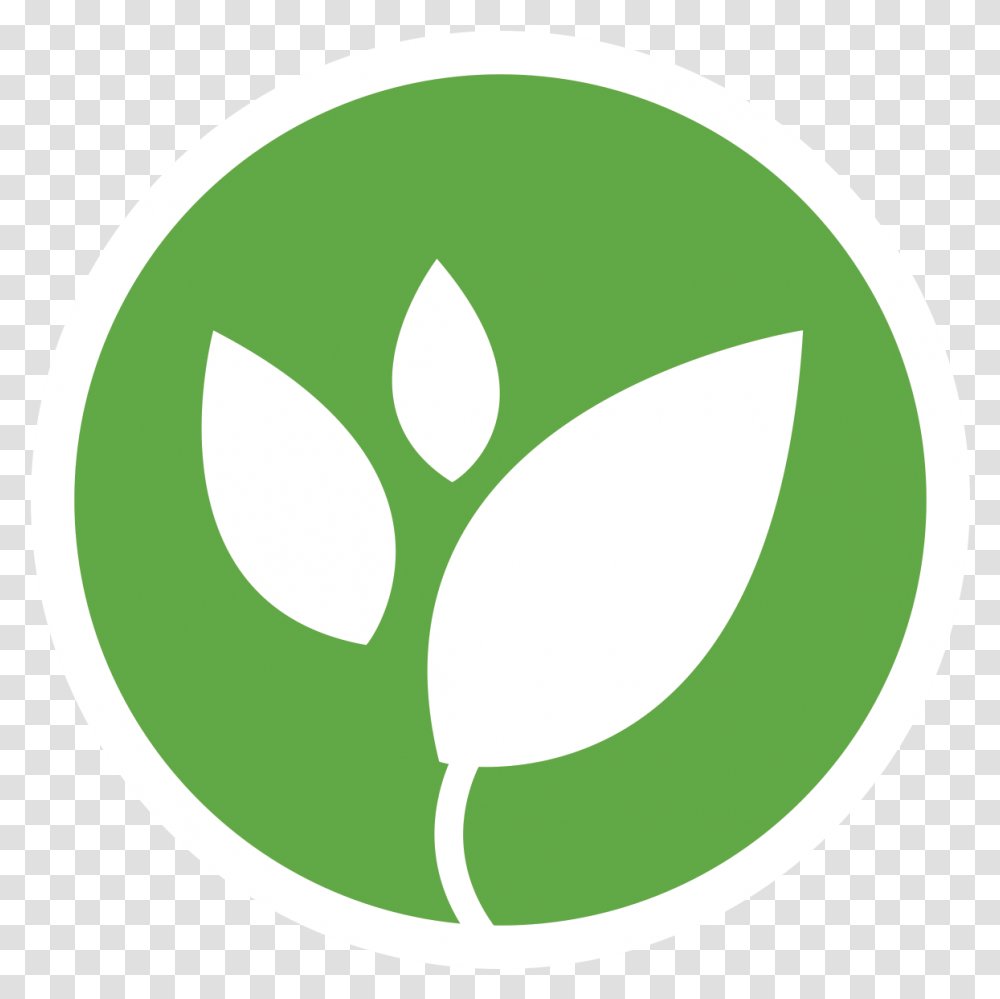 Green Leaf Icon Circle Of Control, Logo, Trademark, Recycling Symbol Transparent Png