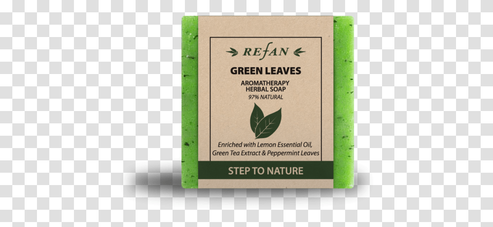 Green Leaves Bar Soap, Label, Plant, Vase Transparent Png