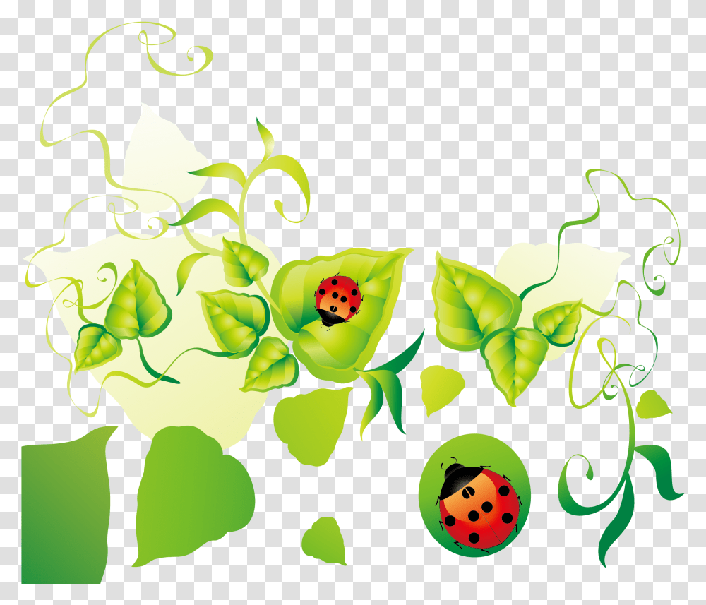 Green Leaves Clipart Border Design Eco Vector, Floral Design, Pattern Transparent Png