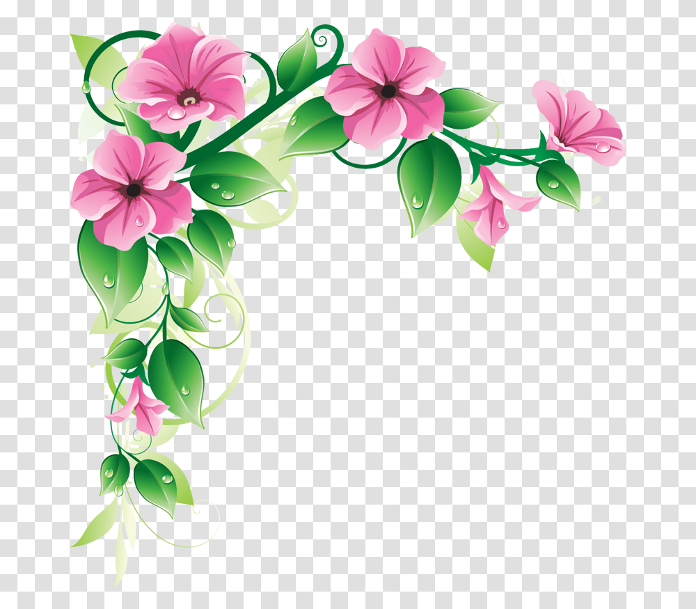 Green Leaves Clipart Border Design, Floral Design, Pattern Transparent Png