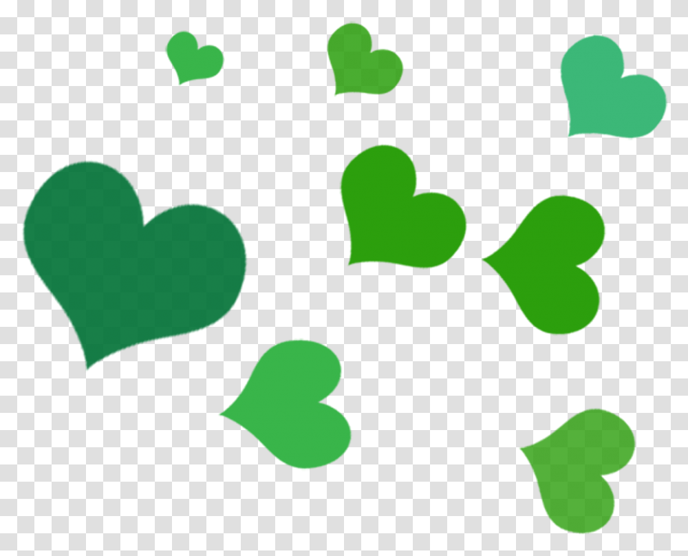 Green Leaves Clipart Leaf Shape Love Hearts Green, Number, Paintball Transparent Png