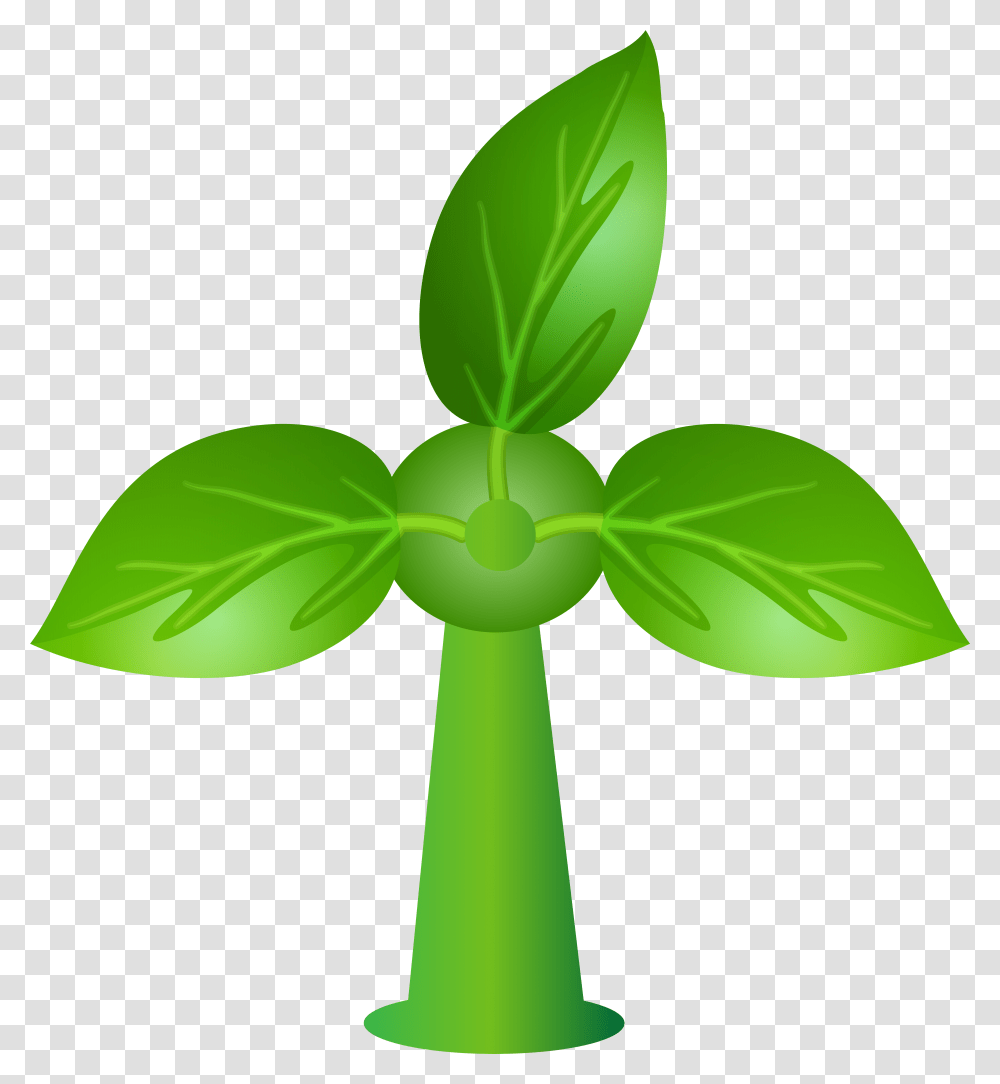 Green Leaves Wind Turbine Clip Art, Plant, Leaf, Lamp, Flower Transparent Png