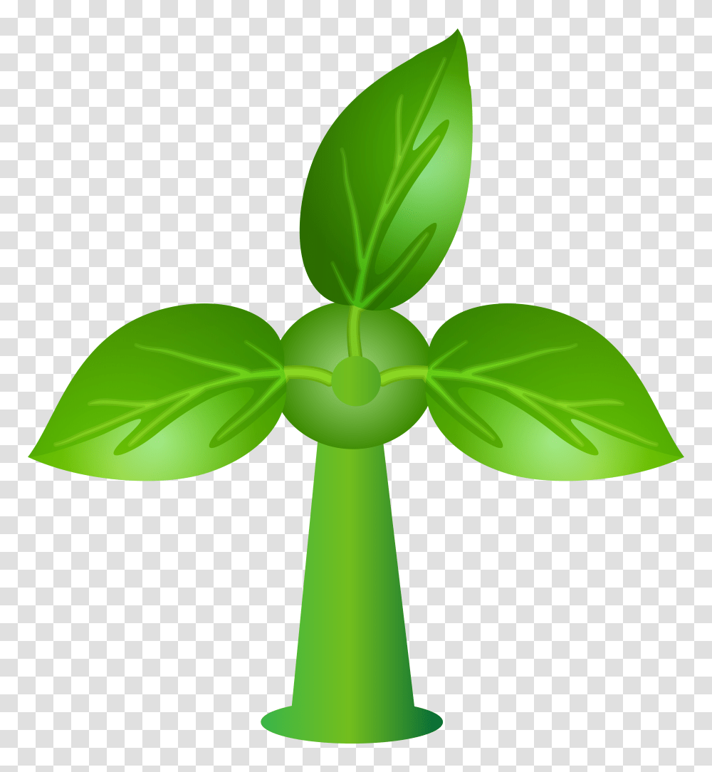 Green Leaves Wind Turbine Clip Art, Plant, Leaf Transparent Png