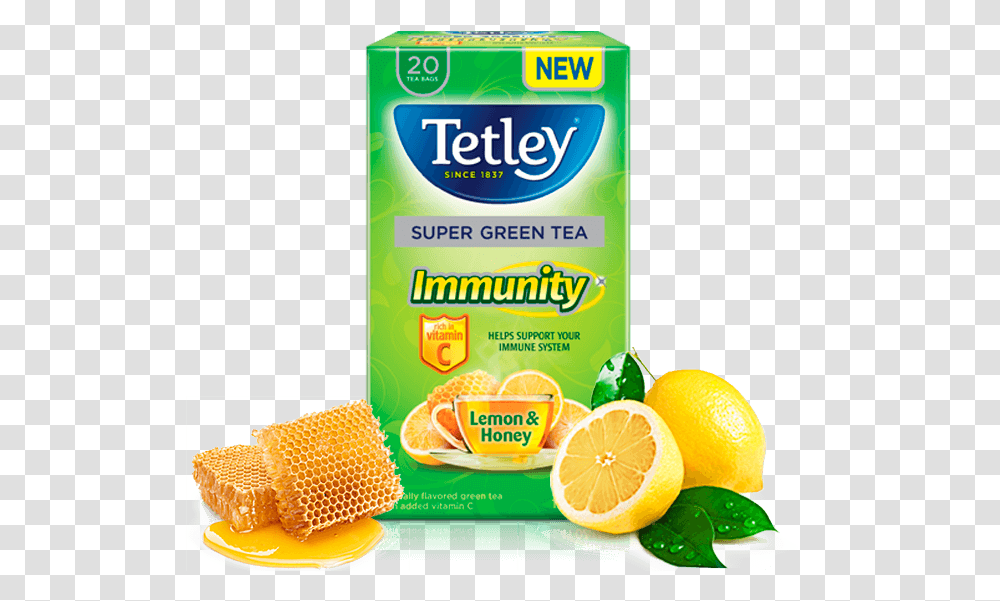 Green Lemon Tetley Tea Herbal Immune, Orange, Citrus Fruit, Plant, Food Transparent Png