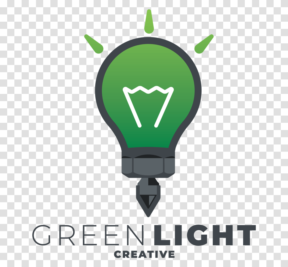 Green Light Creative Illustration, Lightbulb, Poster, Advertisement, Lighting Transparent Png