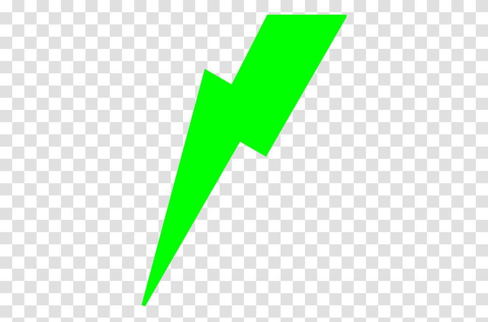Green Lightning Bolt Large Size, Logo, Trademark, Weapon Transparent Png