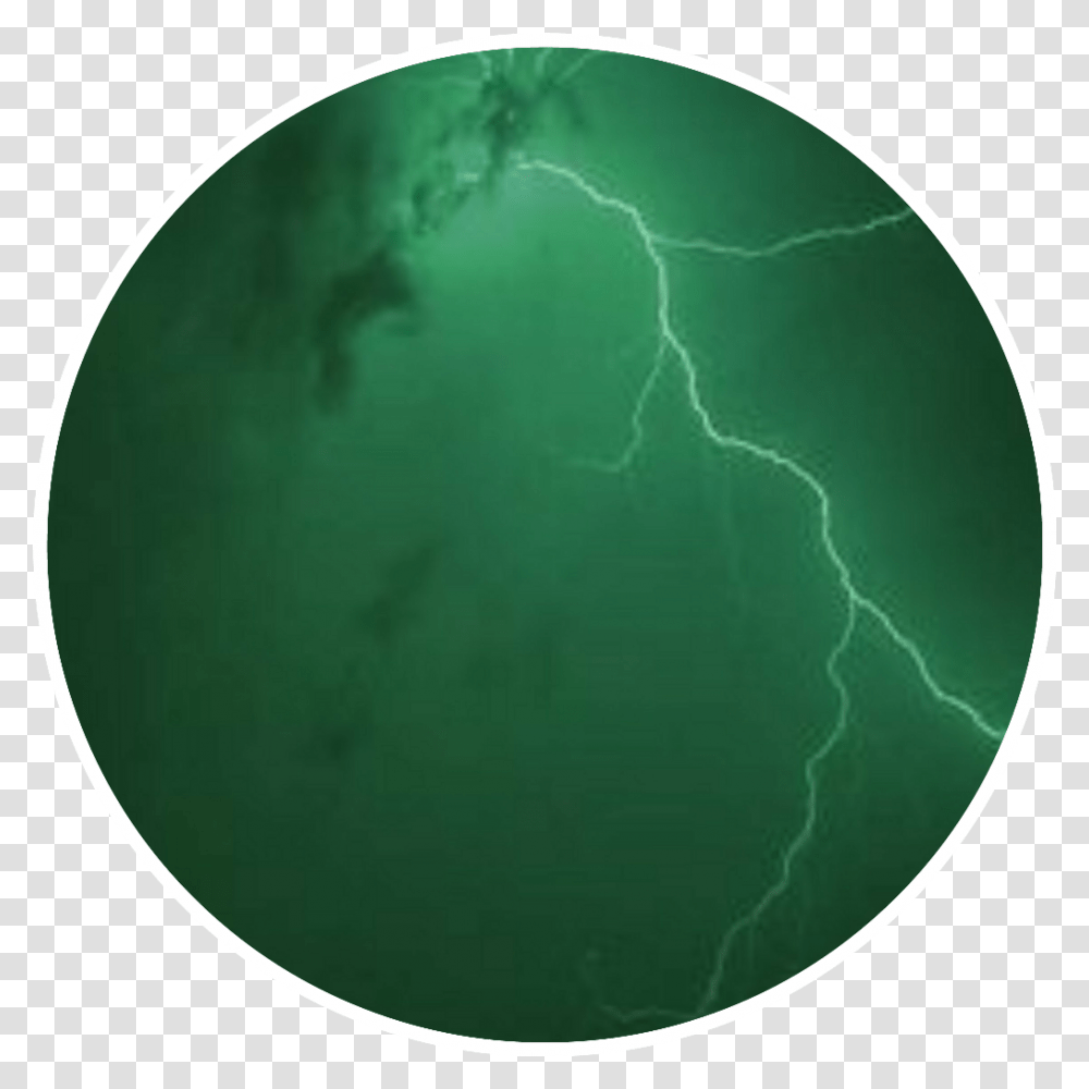 Green Lightning Greenlightning Aesthetic Circle, Nature, Outdoors, Moon, Outer Space Transparent Png