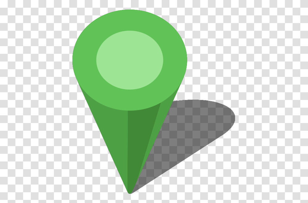 Green Location Pin Green Location Icon, Cone Transparent Png