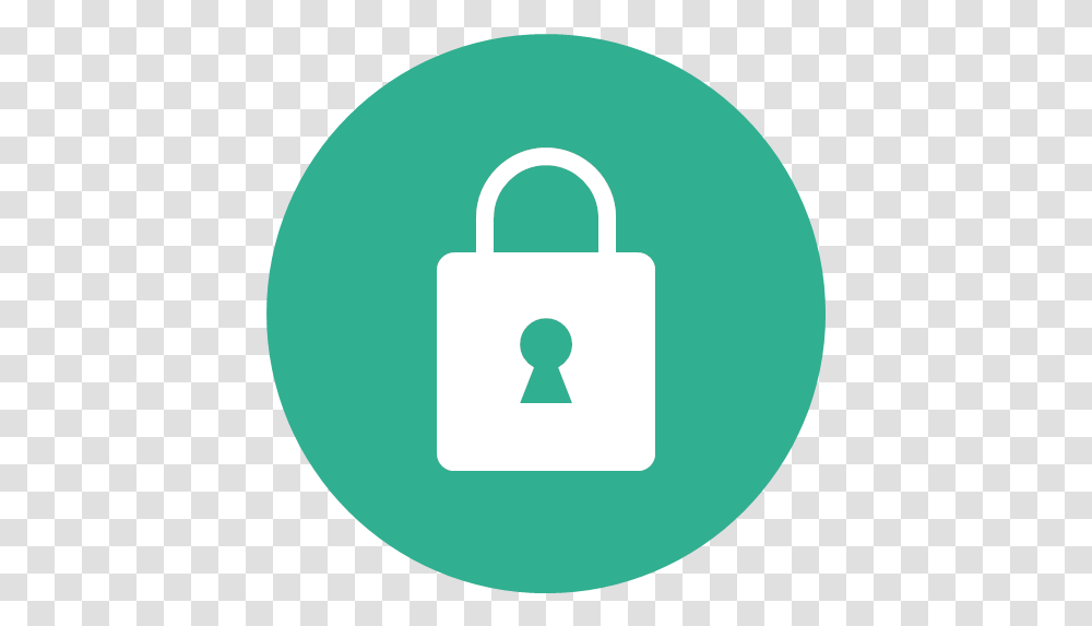 Green Lock Privacy Safe Secure Security Circle Transparent Png