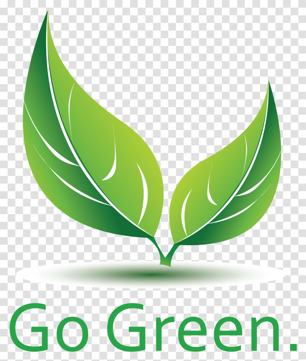 Green Logos Go Green, Leaf, Plant, Vase, Jar Transparent Png