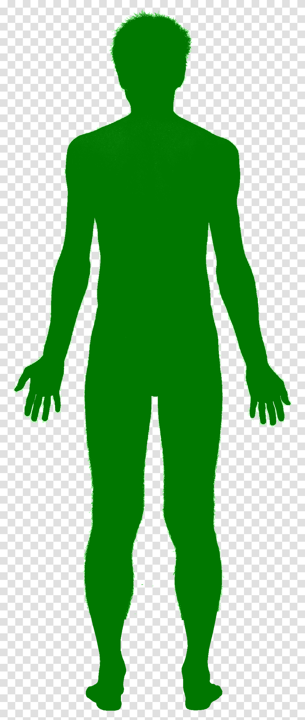 Green Man Shadow Human Body Outline Green, Sleeve, Apparel, Long Sleeve Transparent Png