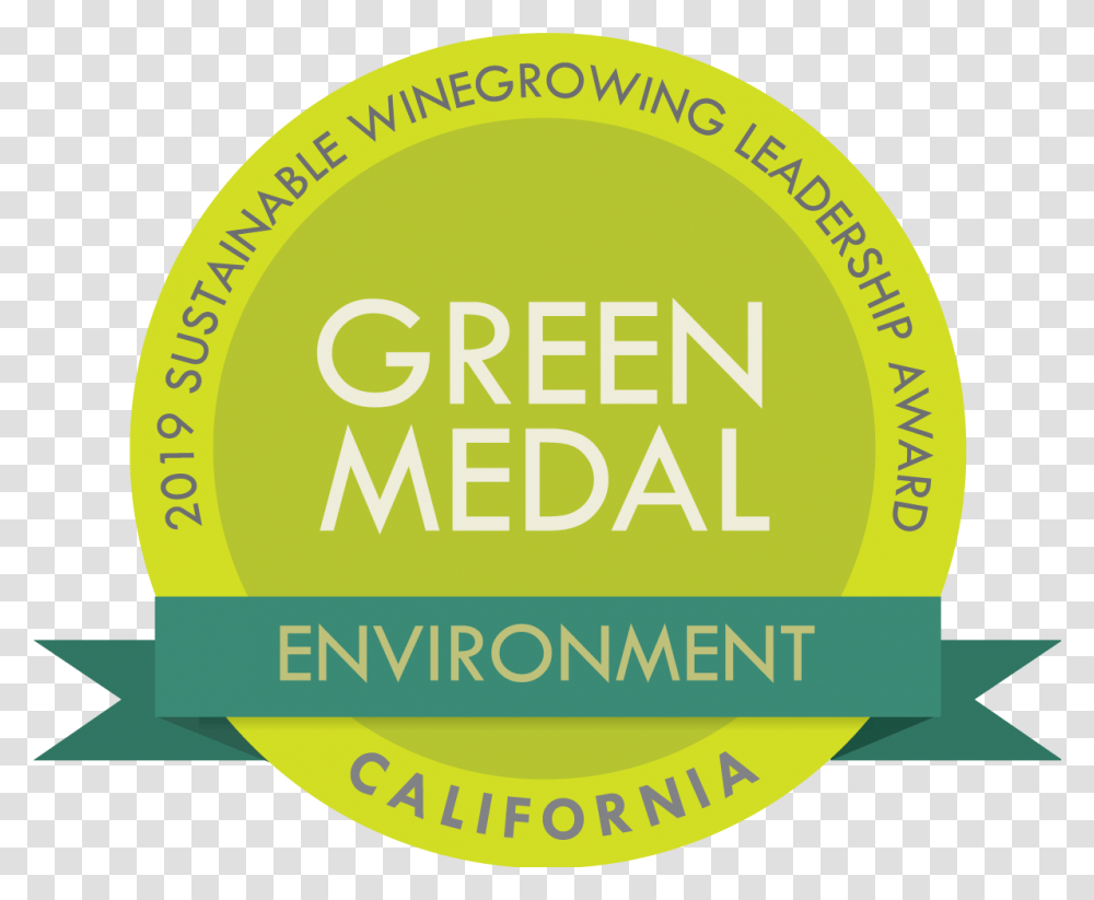 Green Medal Environment Award Bay Area Winery Sustainable Growing, Label, Poster, Advertisement Transparent Png