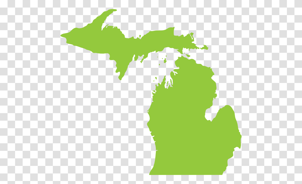 Green Michigan Clip Arts For Web, Plot, Diagram, Map, Footprint Transparent Png