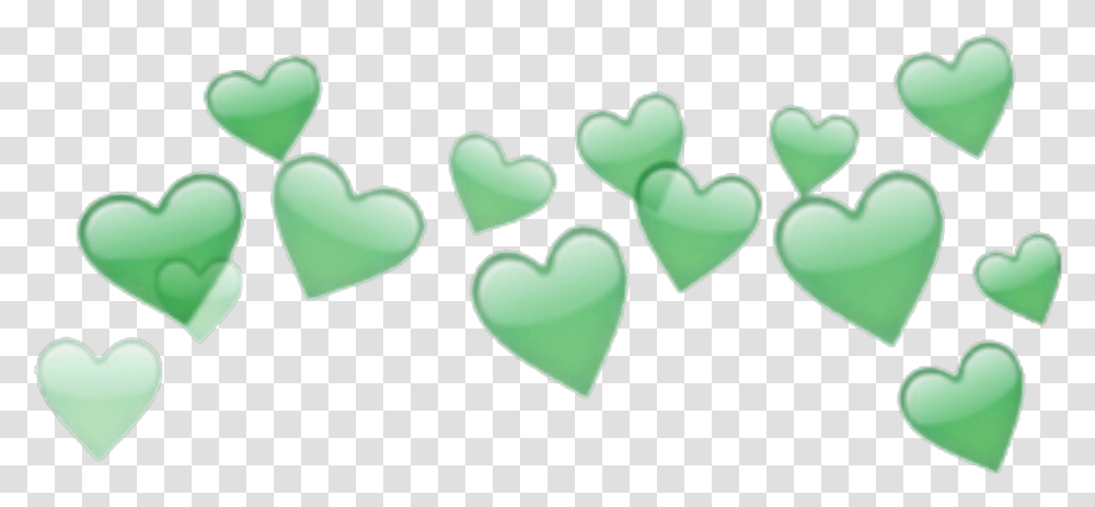 Green Mint Heart Crown Emoji Sticker Snapchat Heart Filter, Plectrum, Label, Text, Sweets Transparent Png