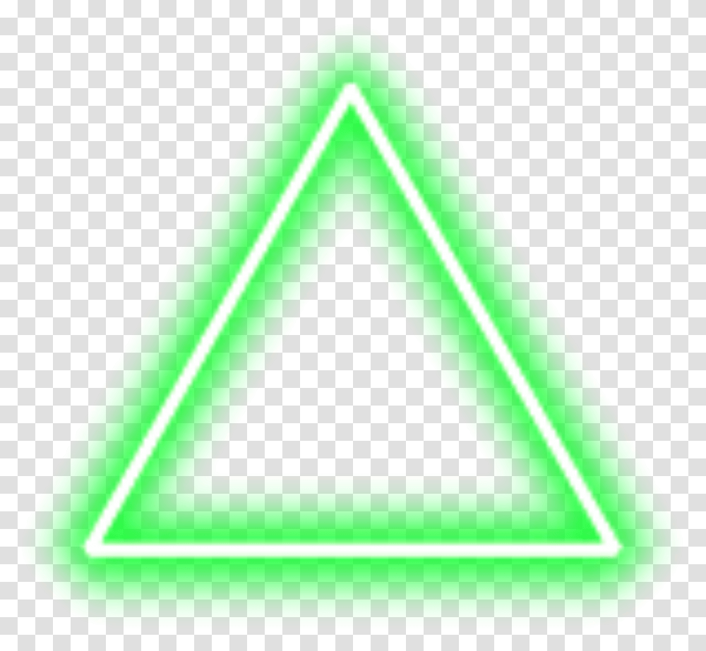 Green Neon Triangle Border Freetoedit Red Neon Triangle Transparent Png