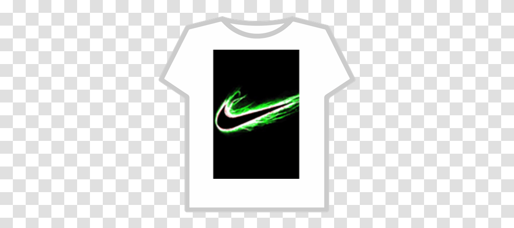 Green Nike Logo T Roblox R Logo T Shirt, Clothing, Apparel, Light, T-Shirt Transparent Png