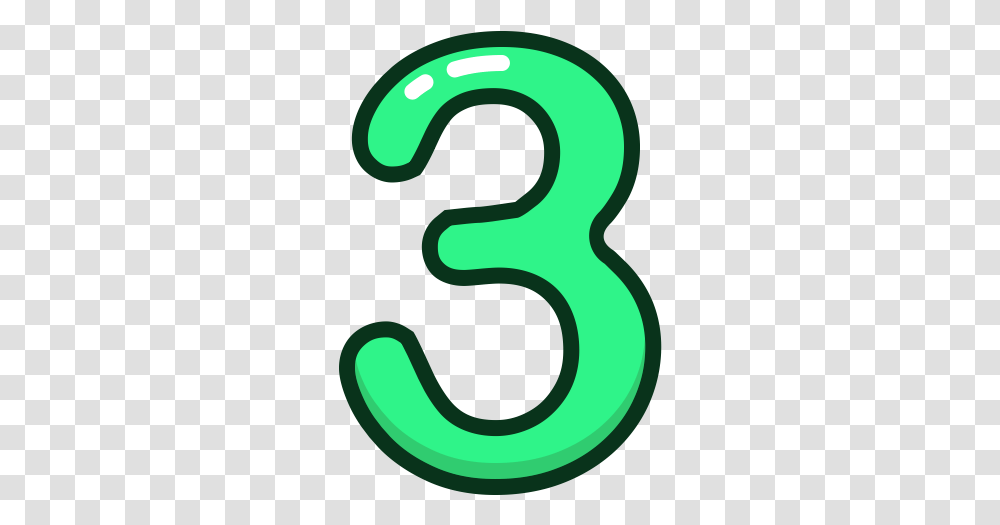 Green Number Numbers Study Three 5 Verde, Symbol, Text Transparent Png