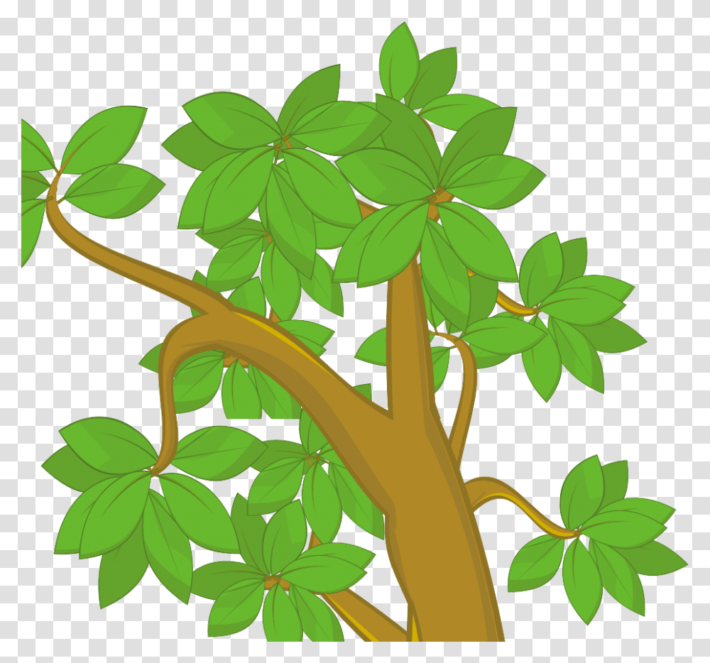 Green Oak Tree Silhouette Clip Art Rh Kitchendecor Cartoon Tree Drawing Leaves, Leaf, Plant, Vegetation Transparent Png