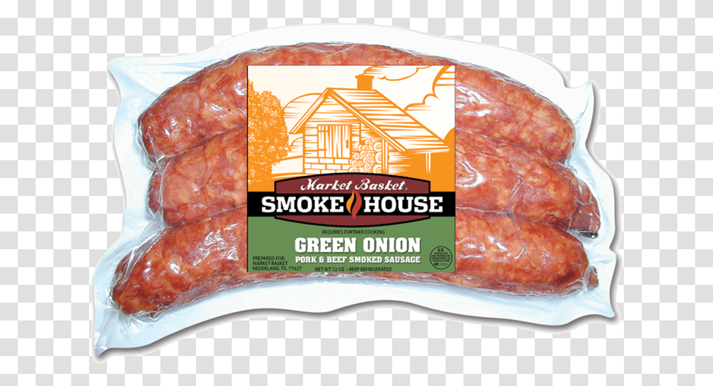 Green Onion Pork And Beef Smoked Sausage Sausage Pork And Beef, Food, Ham, Bacon Transparent Png