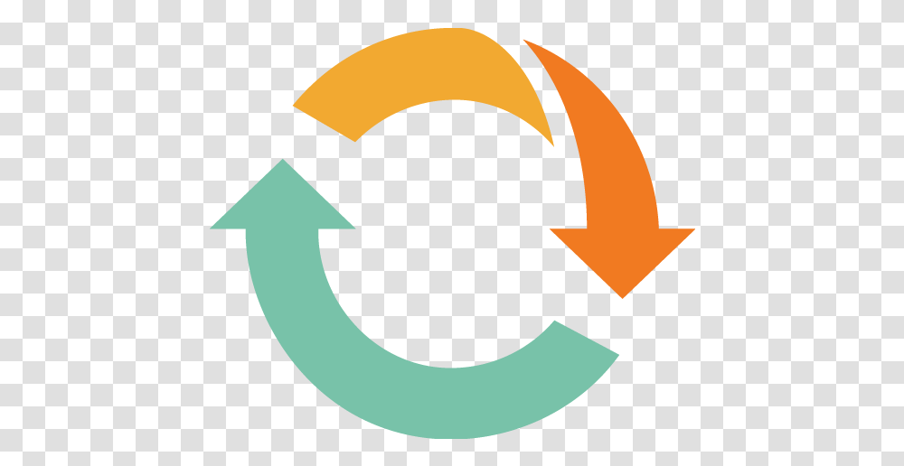 Green Orange Yellow Arrow Round Logo Arrow Circle Design Logo, Symbol, Recycling Symbol, Trademark, Text Transparent Png