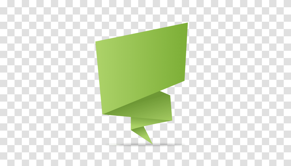 Green Origami Banner, Paper, Box, Drawing Transparent Png