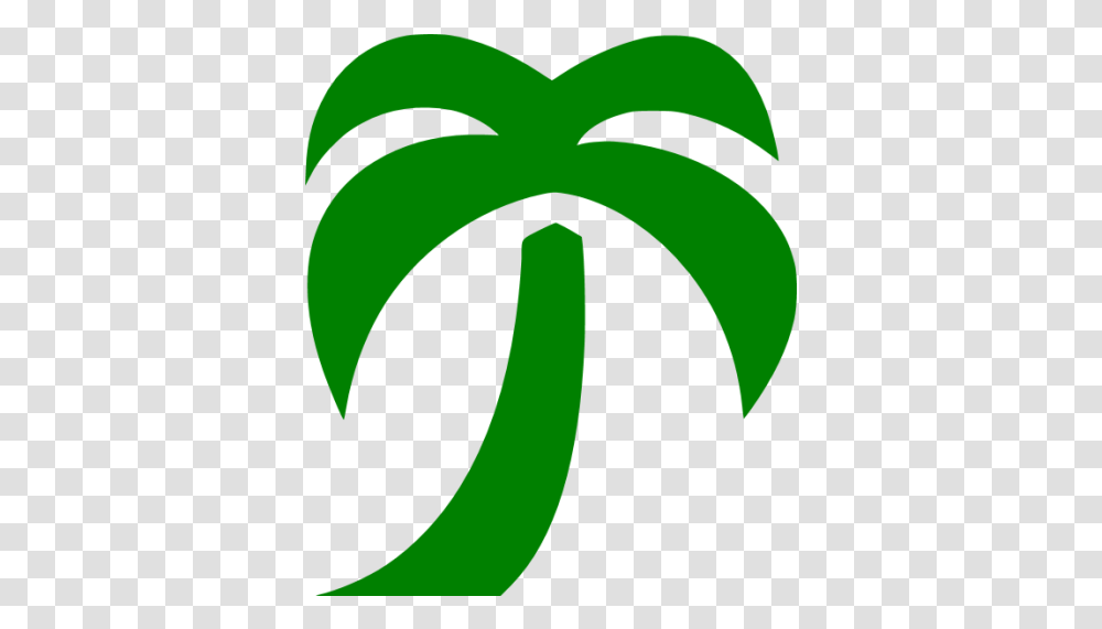 Green Palm Tree Icon Green Palm Tree Icon, Symbol, Logo, Trademark, Recycling Symbol Transparent Png