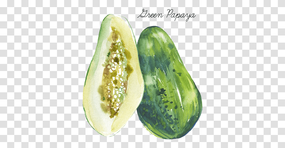 Green Papaya Gourd, Plant, Fruit, Food, Banana Transparent Png
