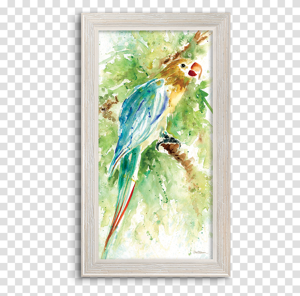 Green Parrot, Bird, Animal, Modern Art Transparent Png