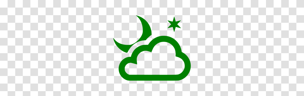 Green Partly Cloudy Night Icon, Plant, Meal Transparent Png