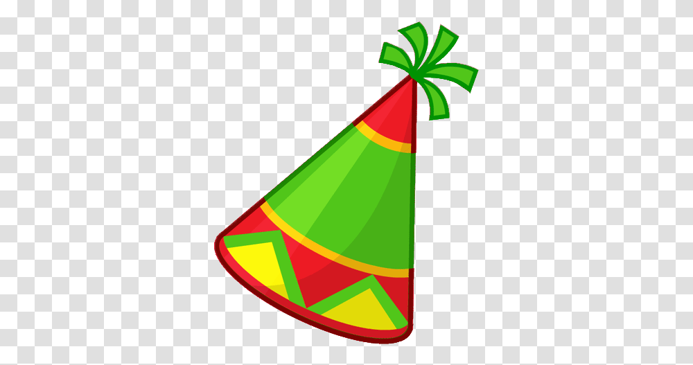 Green Party Hat Green Fun Festive Celebrate New Years Animated Party Hat Gif, Apparel, Cone Transparent Png