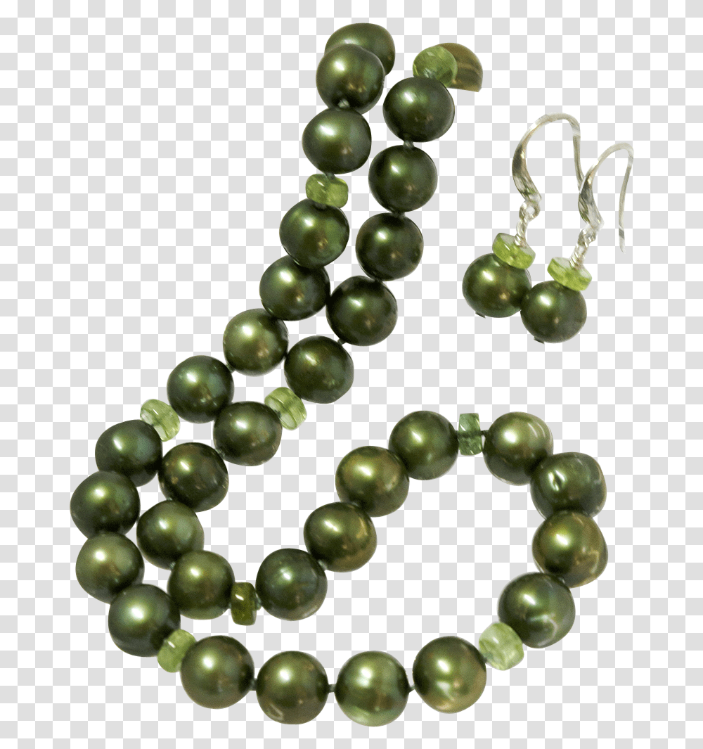Green Pearl Necklace With Peridot Beads Pearl, Accessories, Accessory, Jewelry, Ornament Transparent Png