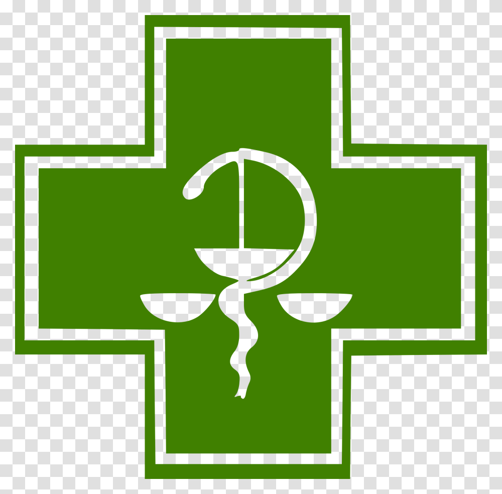 Green Pharmacy Cross W Bowl Of Hygieia, Recycling Symbol, Logo, Trademark Transparent Png